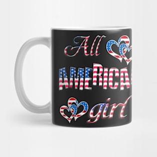 Patriotic All American Girl Red White And Blue Mug